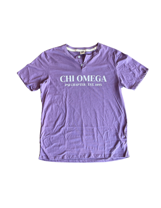 Chi Omega Button Up Tee