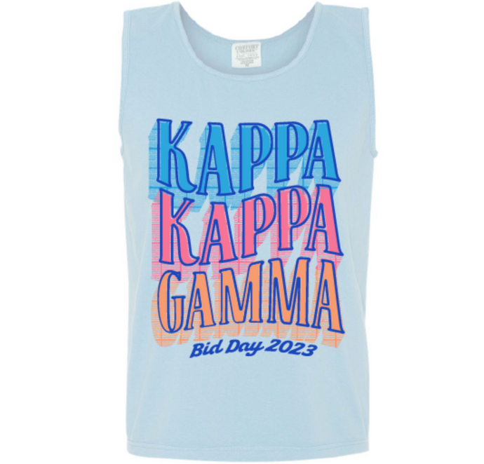 Kappa Kappa Gamma Bid Day Tank 2023