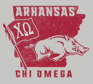 Chi Omega University of Arkansas Basketball Crewneck
