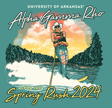 Load image into Gallery viewer, Alpha Gamma Rho University of Arkansas Spring Rush Design 2024