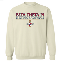 Load image into Gallery viewer, Beta Theta Pi Arkansas Crest Crewneck