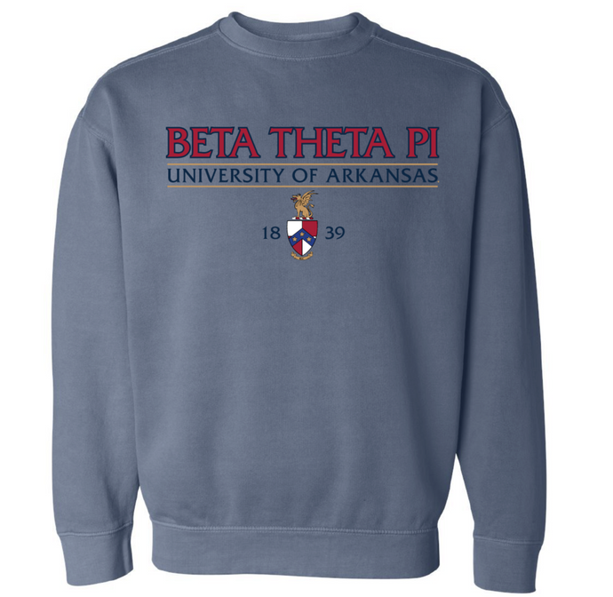 Beta Theta Pi Arkansas Crest Crewneck