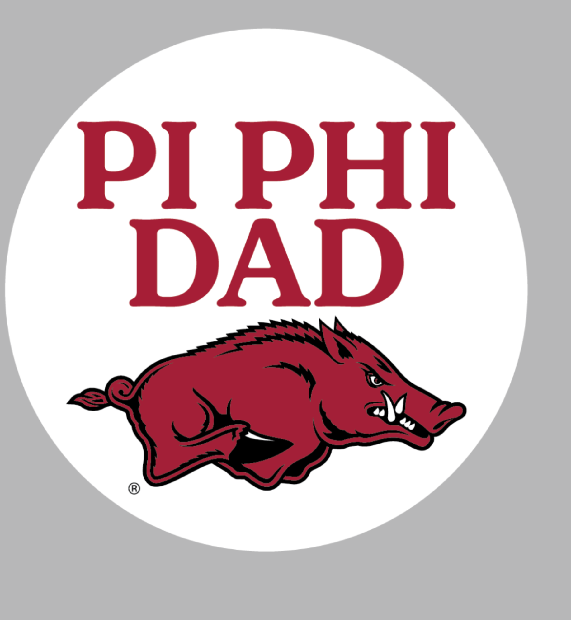 Pi Beta Phi Dad Arkansas Button