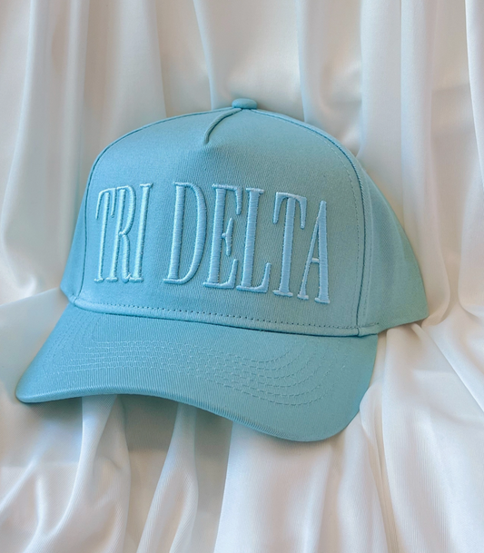 Delta Delta Delta Pastel Tone on Tone Hat