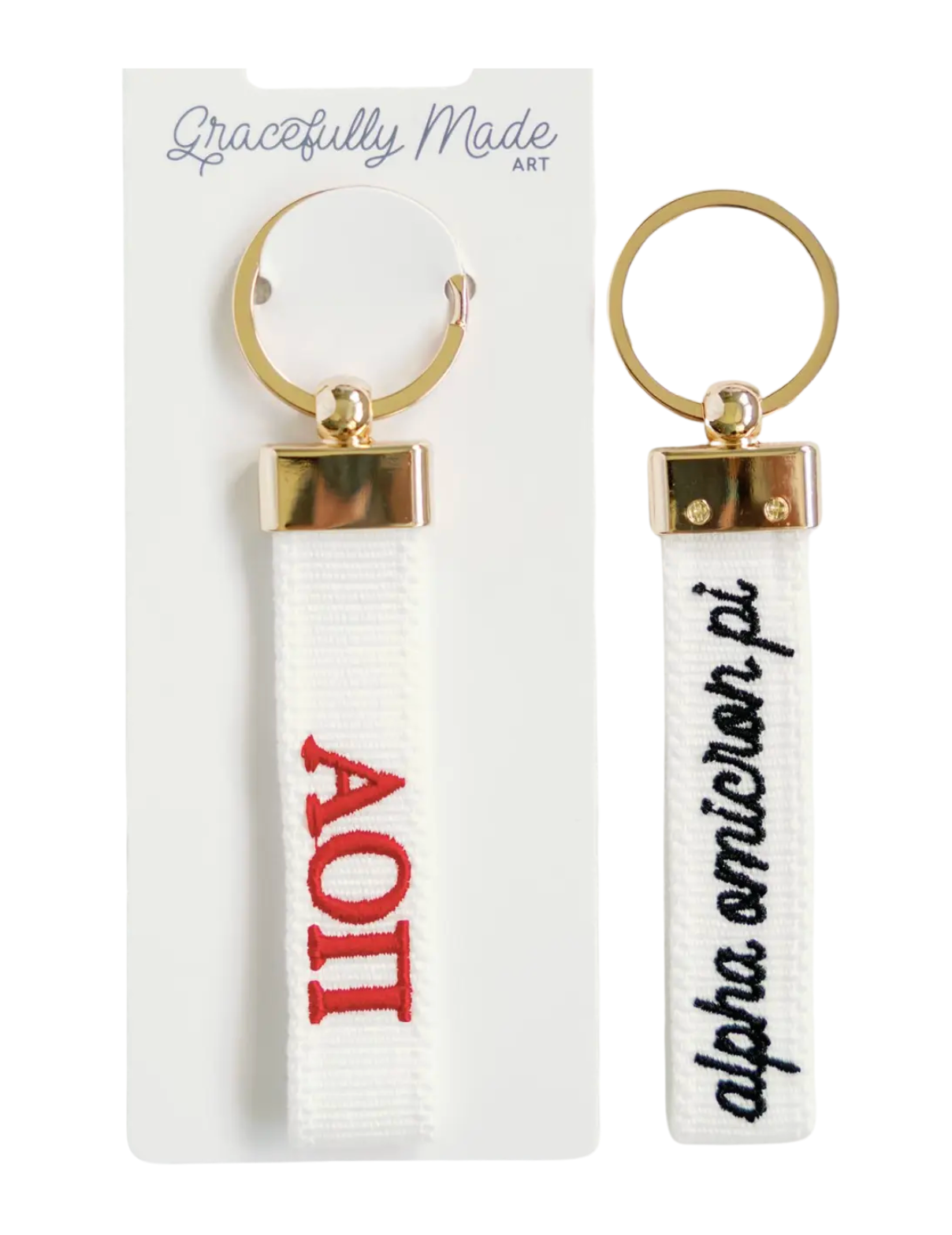 Alpha Omicron Pi Keychain