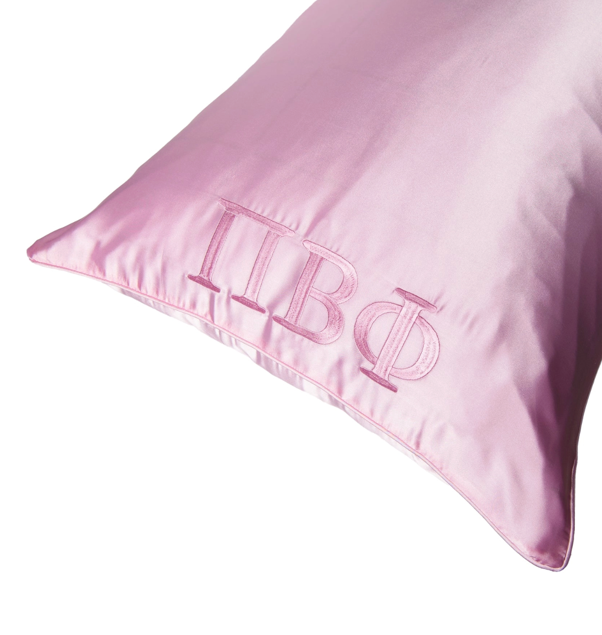 Pi Beta Phi Embroidered Silk Pillow Case