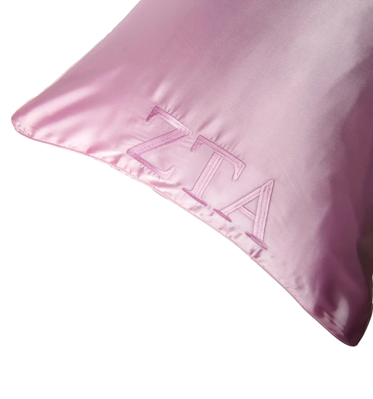 Zeta Tau Alpha Embroidered Silk Pillow Case