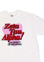 Zeta Tau Alpha Arkansas Guitar Pick T-shirt