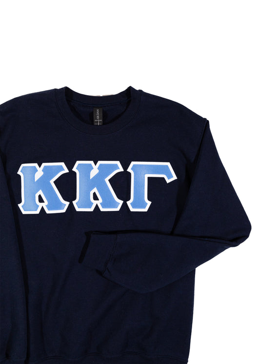 Kappa Kappa Gamma Navy Letter Crewneck