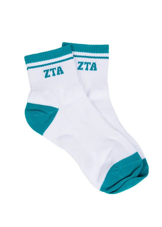 Zeta Tau Alpha Quarter Socks