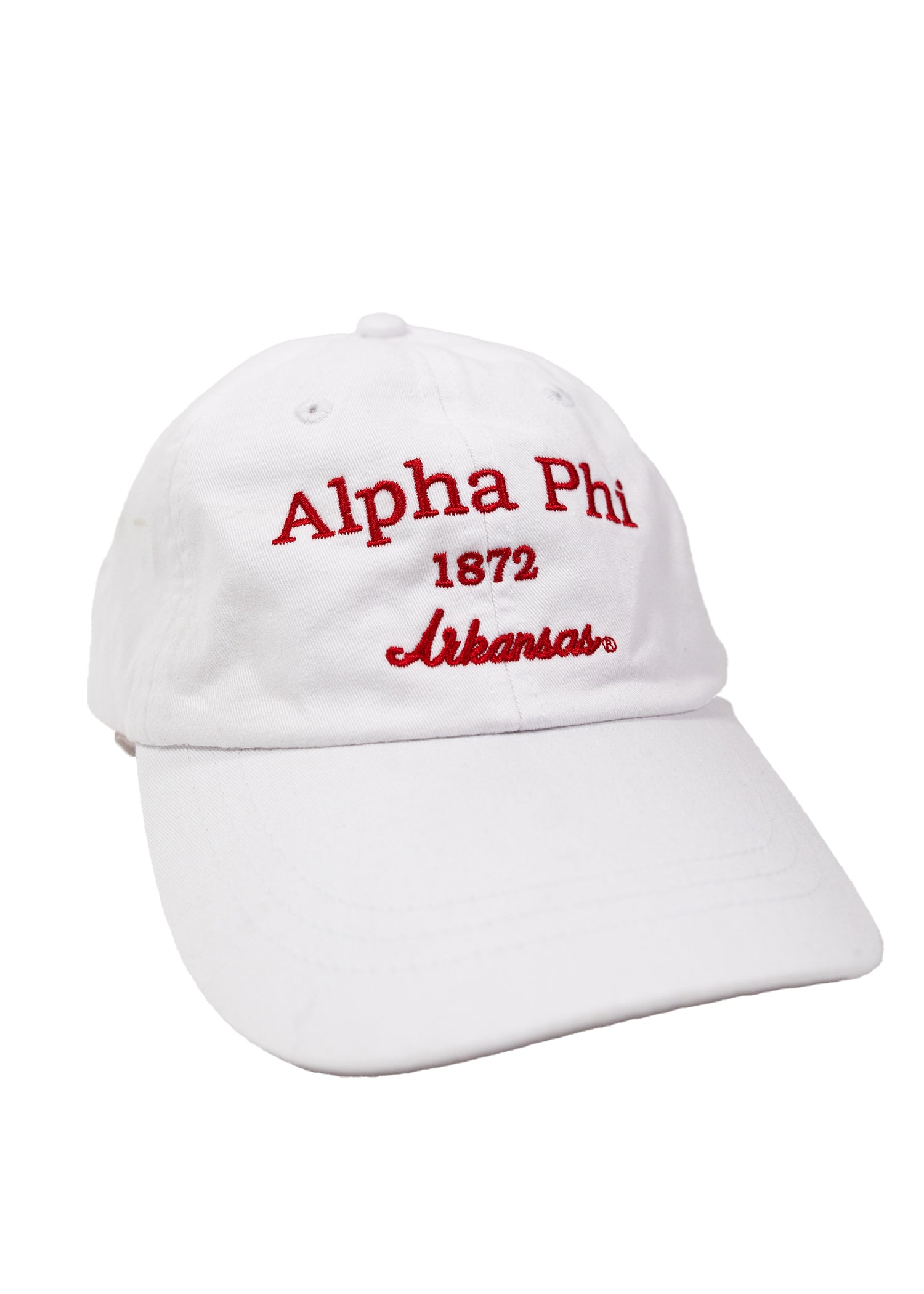 Alpha Phi White Baseball Hat