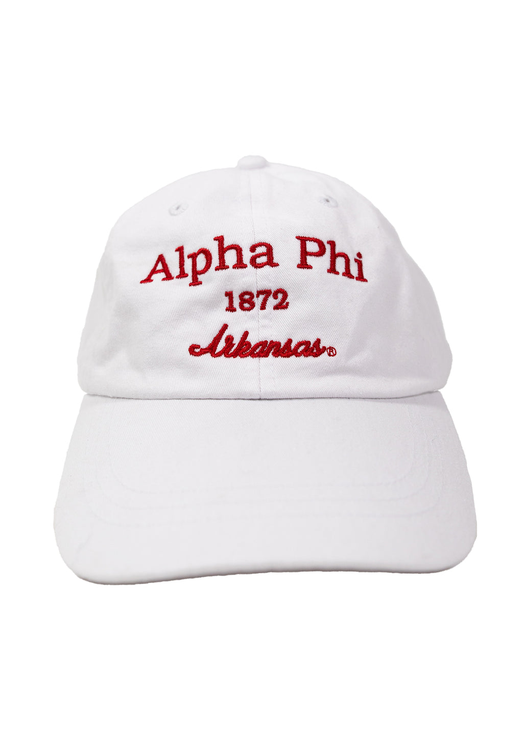 Alpha Phi White Baseball Hat