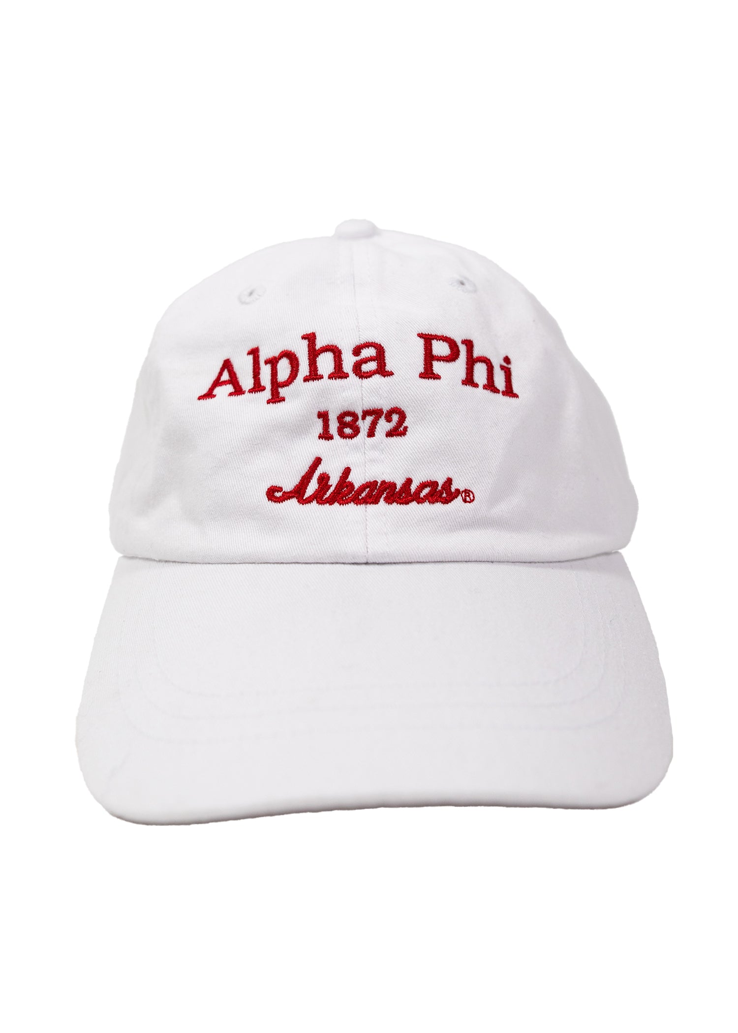 Alpha Phi White Baseball Hat