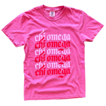 Load image into Gallery viewer, Chi Omega Gothic Letters T-Shirt