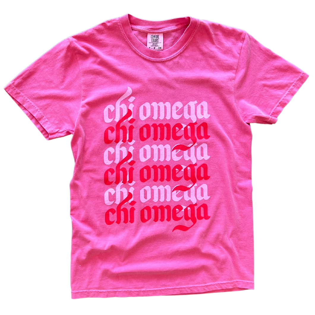 Chi Omega Gothic Letters T-Shirt
