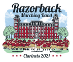 Razorback Marching Band Clarinets 2021 T-Shirt